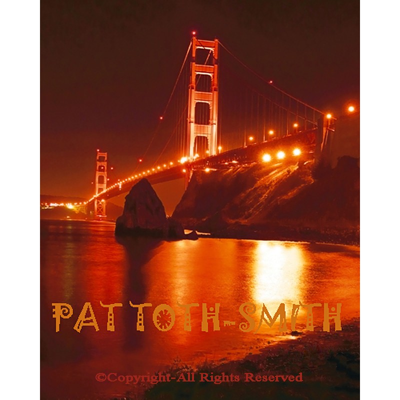 Golden Gate Bridge at Twilight (Metal Art)
