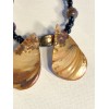 Tan Shell & Tiger's Eye Beaded Necklace