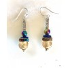 Multi colored shiny Glass Beaded Earrings